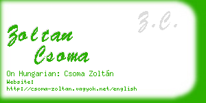 zoltan csoma business card